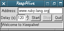 Keepalive screenshot